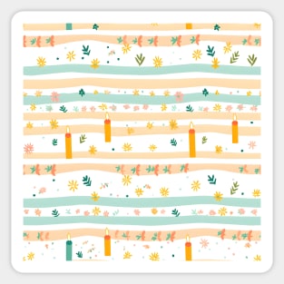 Happy Birthday Party Celebration Pattern 10 Sticker